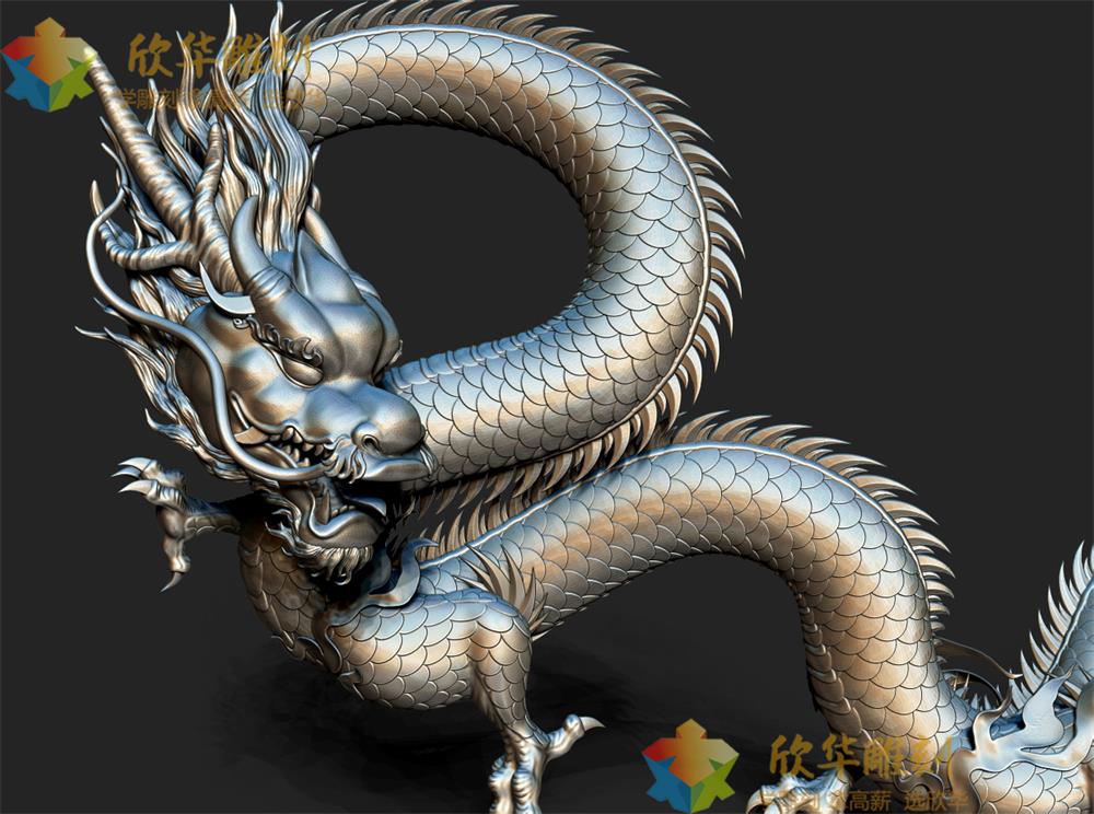 腾龙3D模型_学员zbrush雕刻作品-欣华雕刻培训学校
