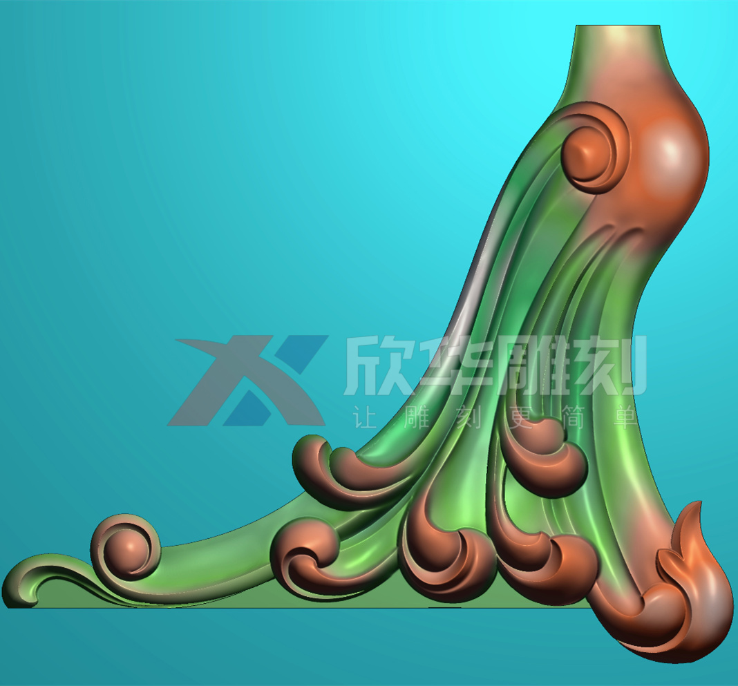 欧式家具腿_学员精雕设计作品-欣华雕刻培训学校
