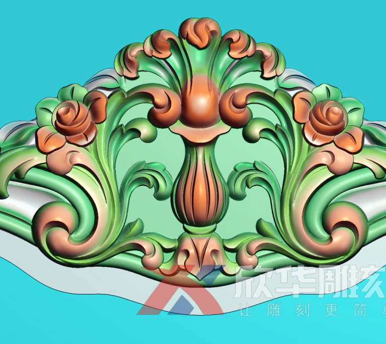 欧式杨花浮雕_学员精雕设计作品-欣华雕刻培训学校
