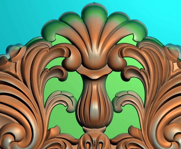 欧式洋花浮雕1_学员精雕设计作品-欣华雕刻培训学校