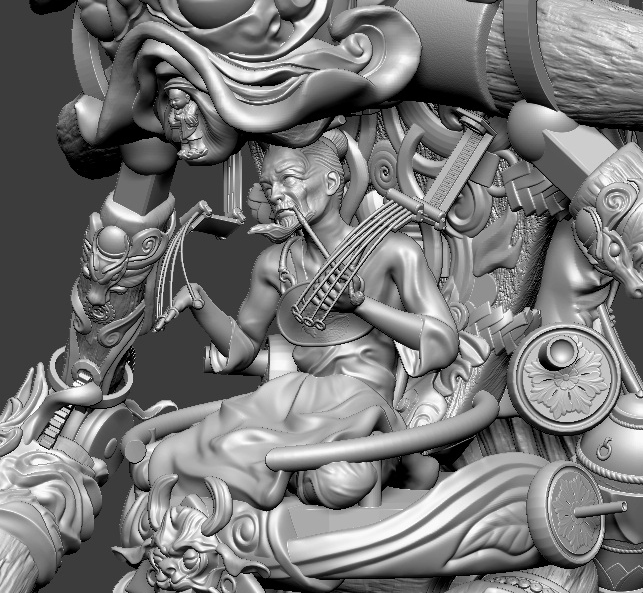 傀儡师_ZBrush圆雕学员作品--欣华雕刻培训学校