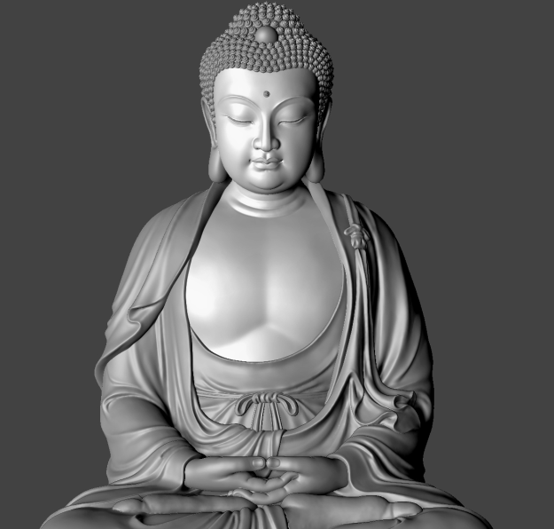 佛像_ZBrush圆雕学员作品--欣华雕刻培训学校