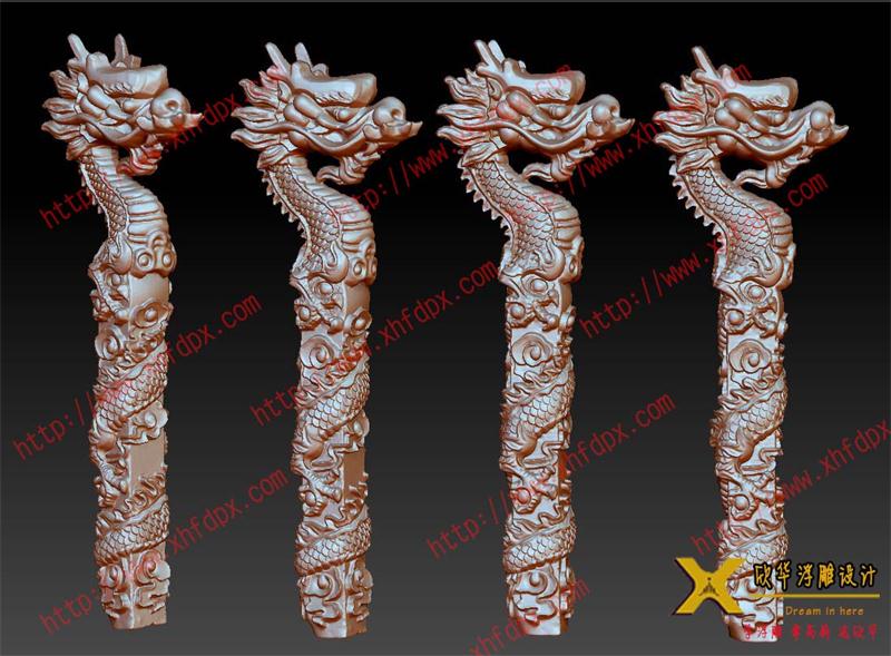zbrush制作盘龙柱