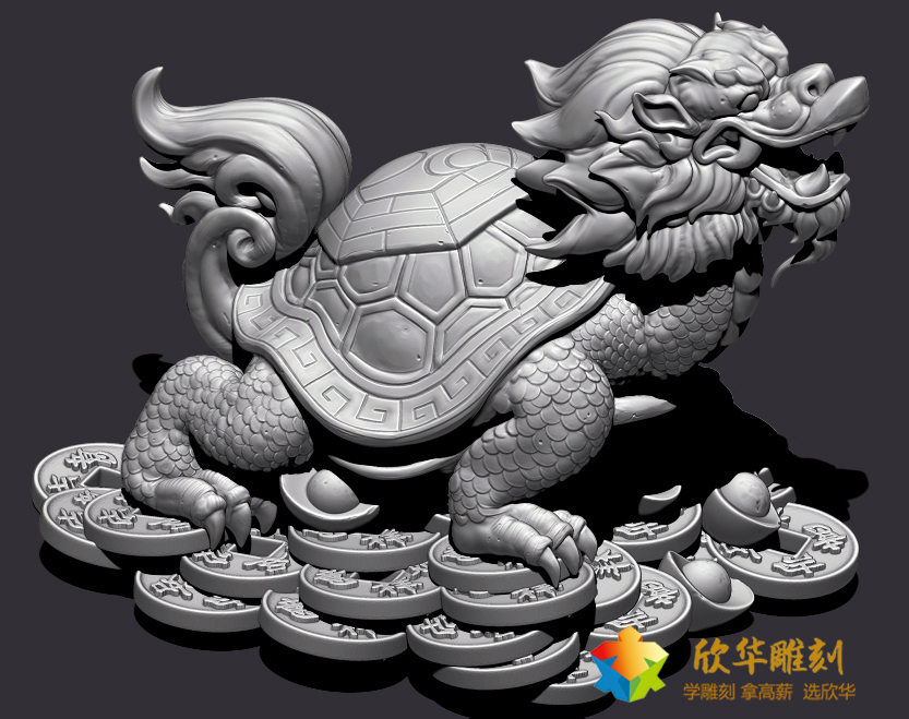 龙龟3D模型设计_zbrush雕刻作品